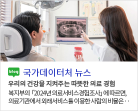 [국가데이터처 뉴스]우리의 건강을 지켜주는 따뜻한 의료 경험 복지부의  「2024년 의료서비스경험조사」 에 따르면, 의료기관에서 외래서비스를 이용한 사람의 비율은··