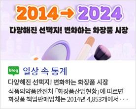 [일상 속 데이터]다양해진 선택지! 변화하는 화장품 시장 식품의약품안전처 「화장품산업현황」에 따르면 화장품 책임판매업체는 2014년 4,853개에서···